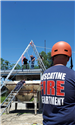 Muscatine Firefighters using ladders as anchor June 2022 (JPG)