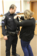 030323 Police Promotion Corporal Mitch Griffin receives badge