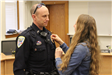 030323 Police Promotion Lieutenant John Hesseling badge pinned by spouse