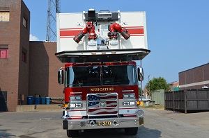 Front of the fire truck