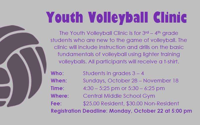 2018 Fall Youth Volleyball Clinic