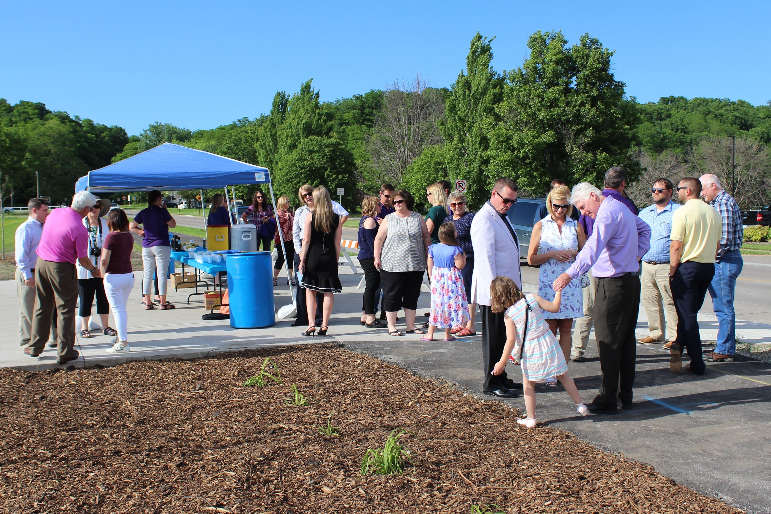 Crowd at Houser Street ribbon cutting June 5, 2019 (JPG)