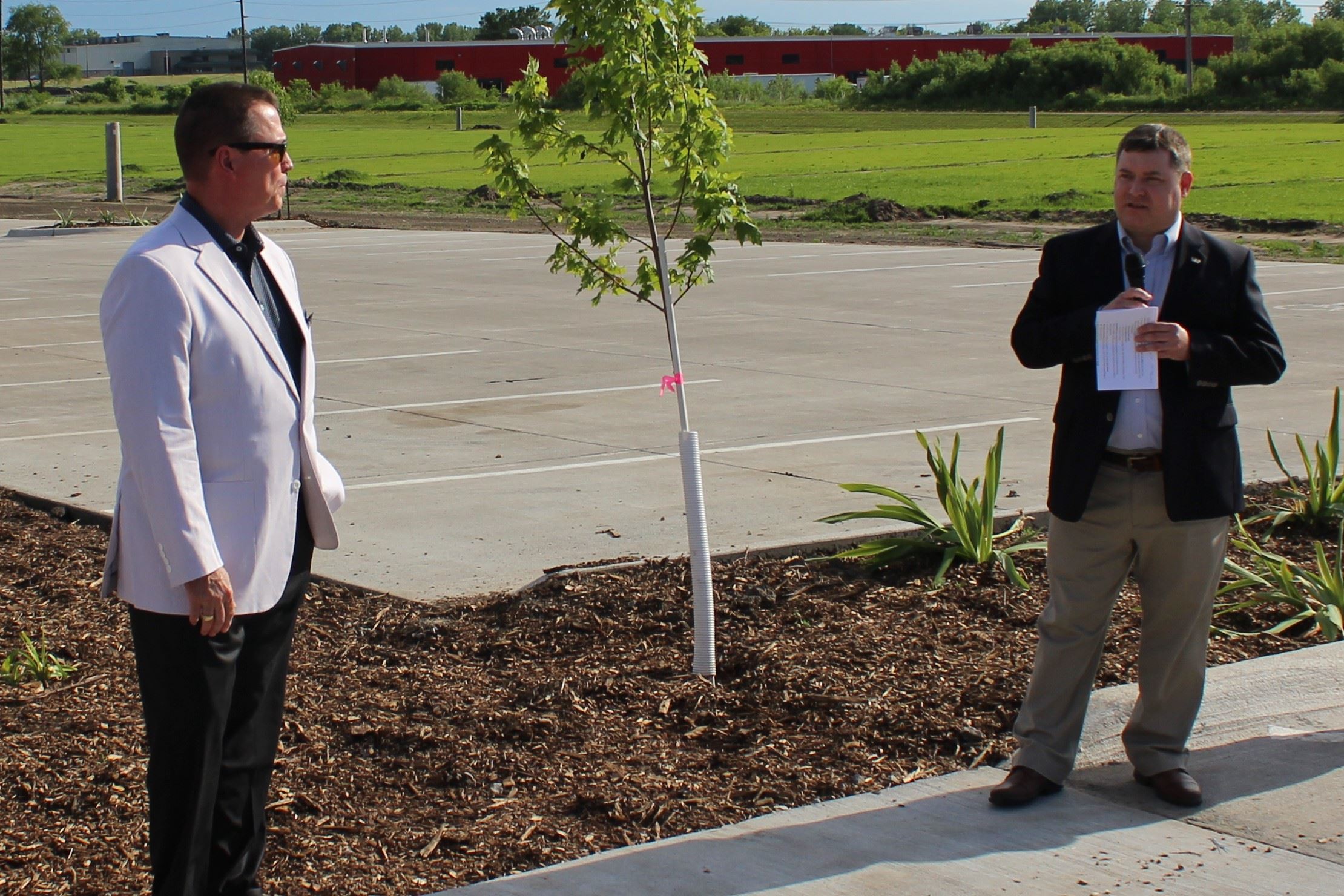 Gage Kent, Gregg Mandsager at Houser Street ribbon cutting June 5, 2019 (JPG)