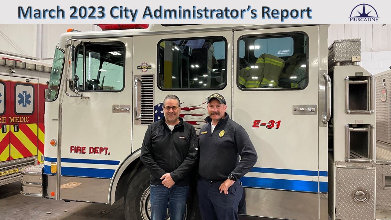 City Administrator Monthly Report March Promo