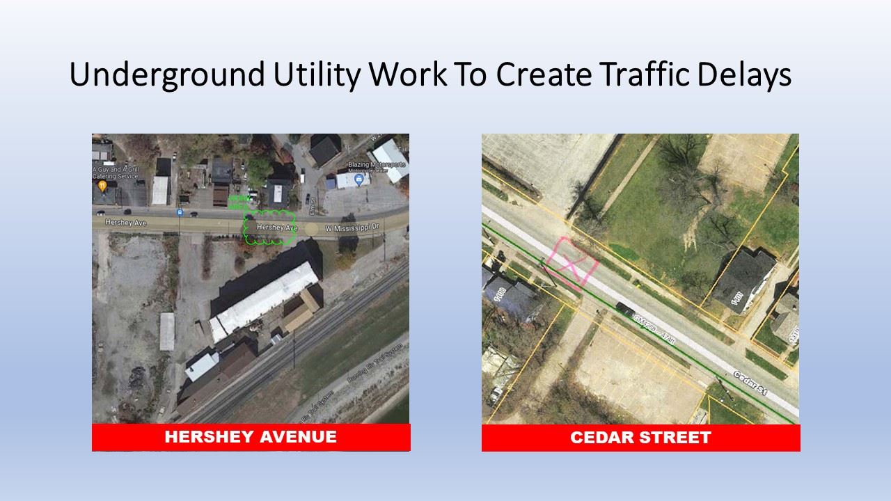 Underground Utility Work To Create Traffic Delays (JPG)