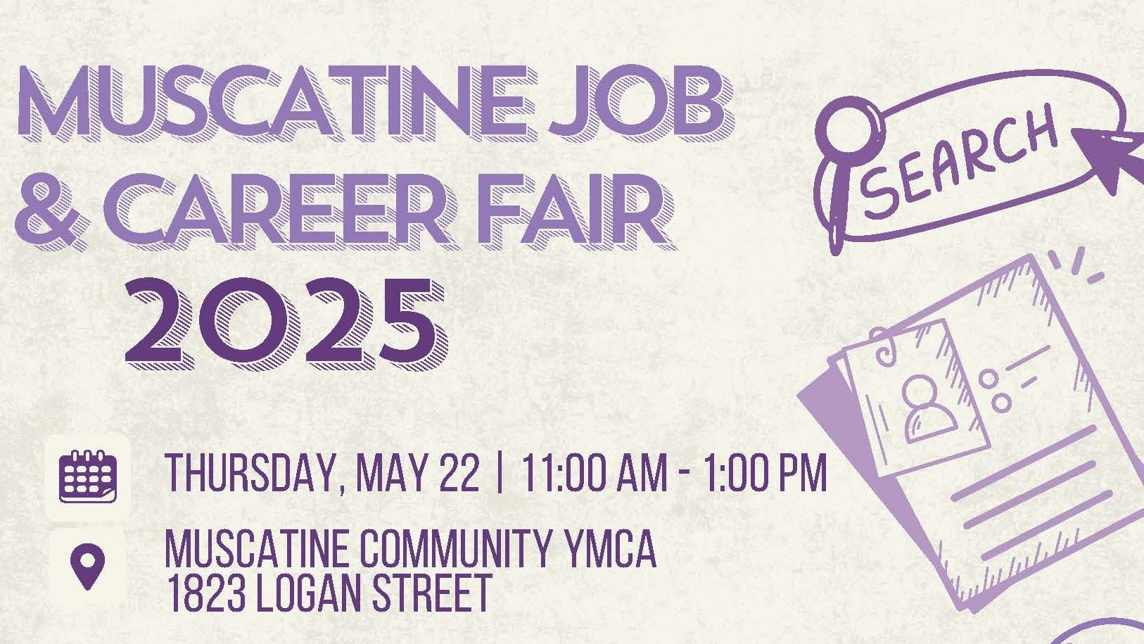 GMCCI Muscatine Job Fair Promo 2025 (JPG) showing top portion of flyer
