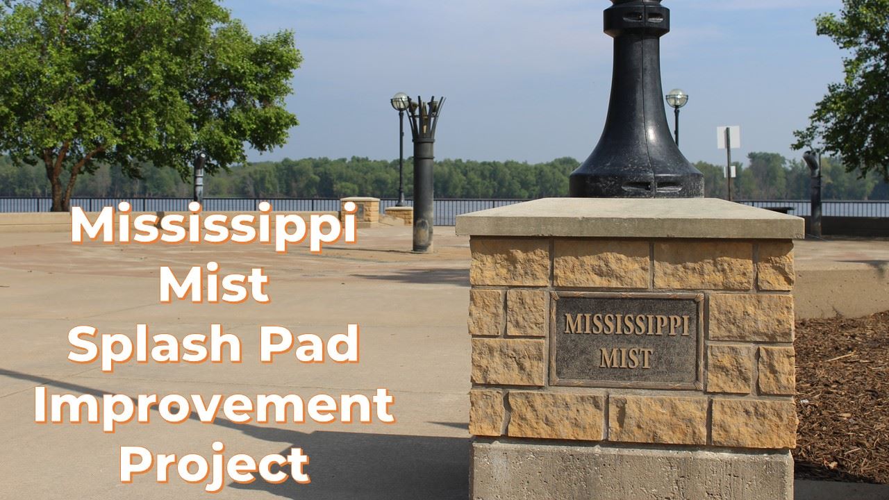 Mississippi Mist Splash Pad Improvement Project (JPG) showing dry mist and post